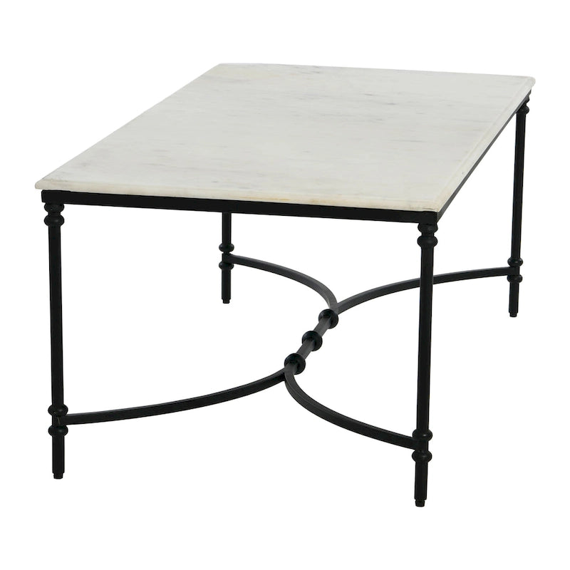 Libertine Genuine Marble and Metal Coffee Table