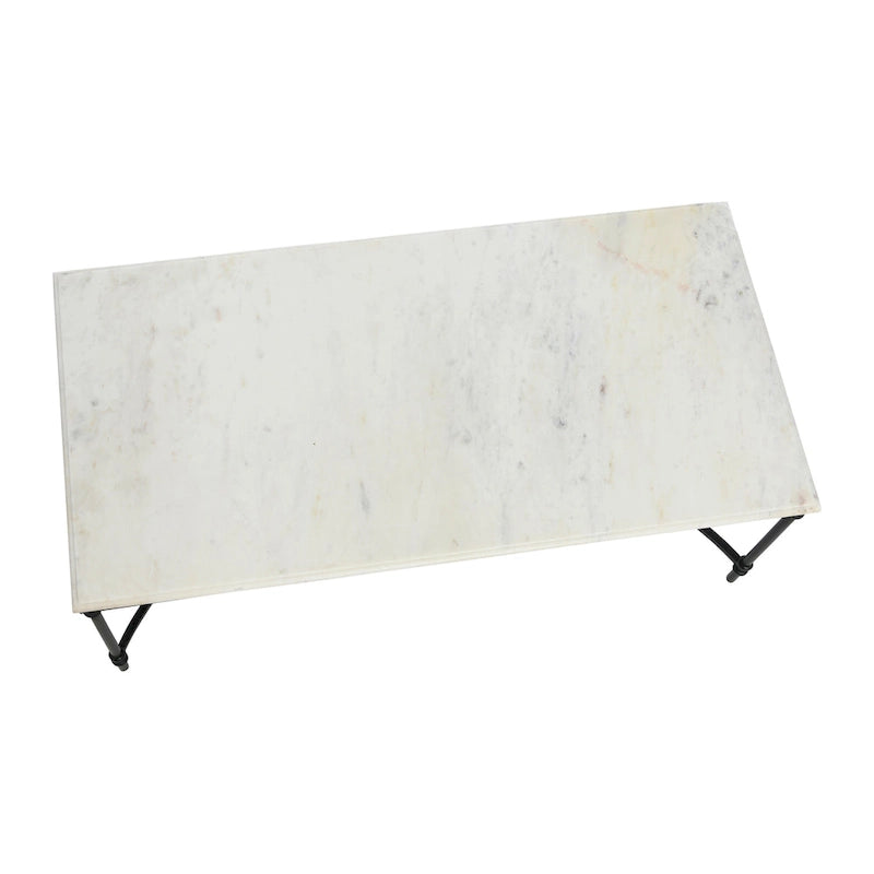 Libertine Genuine Marble and Metal Coffee Table