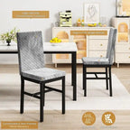Grondin 5-Piece Dining Room Table Set with Faux Marble Table Top and Diamond Stitching Velvet Upholstery Dining Chairs