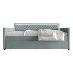 CraftPorch Contemporary Velvet Upholstered Daybed with Trundle