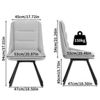 2 Pack Upholstered 360 Swivel Dining Chairs with Metal Legs