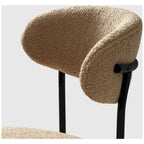 Bayville Mid-Century Curved Back Fabric Upholstered Metal Dining Chair (Set of 6)