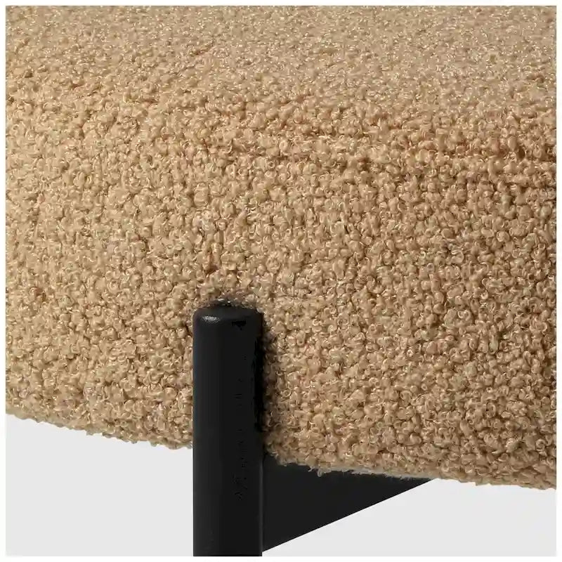 Bayville Mid-Century Curved Back Fabric Upholstered Metal Dining Chair (Set of 6)