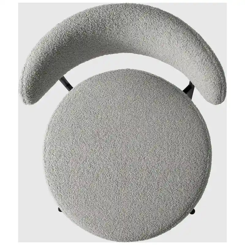 Bayville Mid-Century Curved Back Fabric Upholstered Metal Dining Chair (Set of 6)