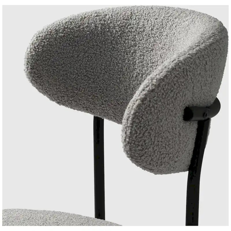 Bayville Mid-Century Curved Back Fabric Upholstered Metal Dining Chair (Set of 6)