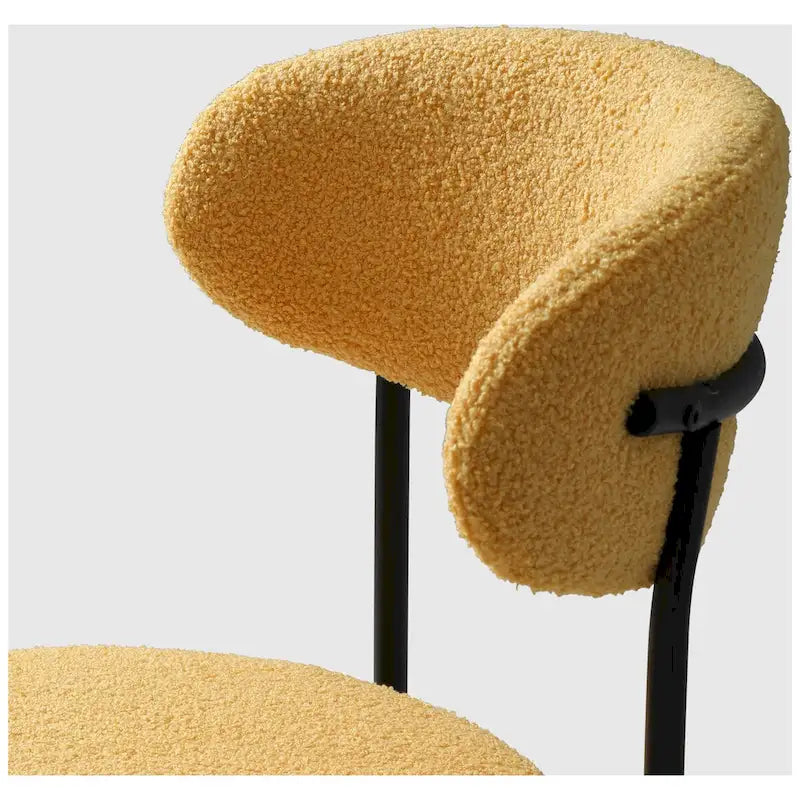 Bayville Mid-Century Curved Back Fabric Upholstered Metal Dining Chair (Set of 6)