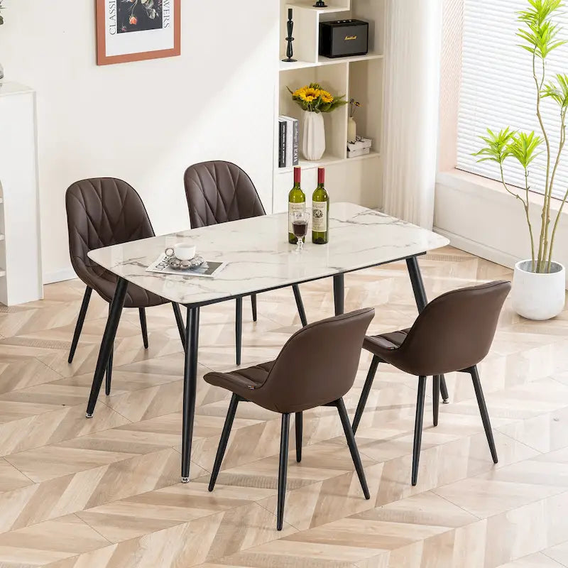 Upholstered Dining Chairs Set of 2 Modern Kitchen Chairs