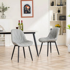 Upholstered Dining Chairs Set of 2 Modern Kitchen Chairs