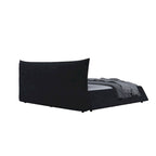 King Size Velvet Upholstered Platform Bed Frame with Soft Padded Headboard