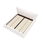King Size Velvet Upholstered Platform Bed Frame with Soft Padded Headboard