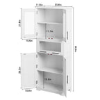 Tall Cabinet with Doors and Adjustable Shelf, Kitchen , Bathroom - N/A