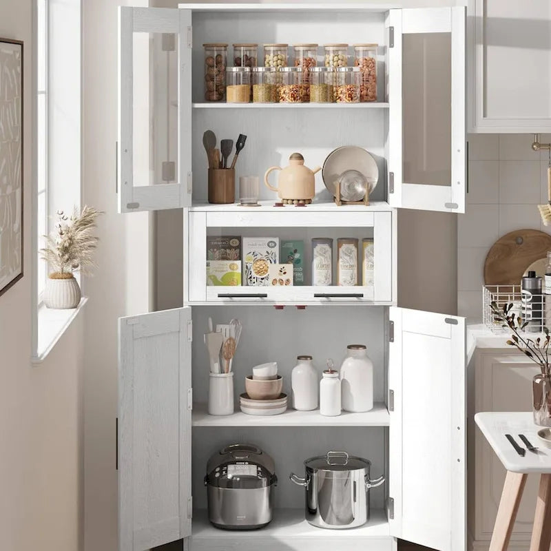 Tall Cabinet with Doors and Adjustable Shelf, Kitchen , Bathroom - N/A