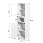Tall Cabinet with Doors and Adjustable Shelf, Kitchen , Bathroom - N/A