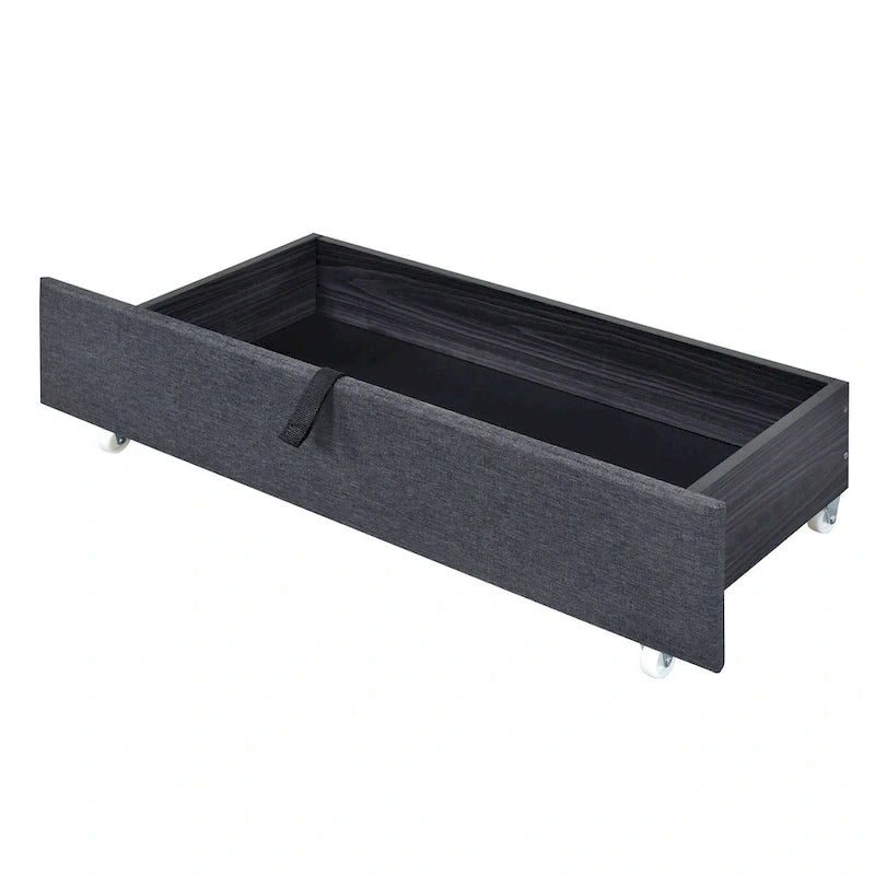 Queen Size Upholstered Platform Bed with LED Frame and 4 Drawers