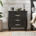 Furniture of America Seabliss Glam Solid Wood 3-Drawer Nightstand