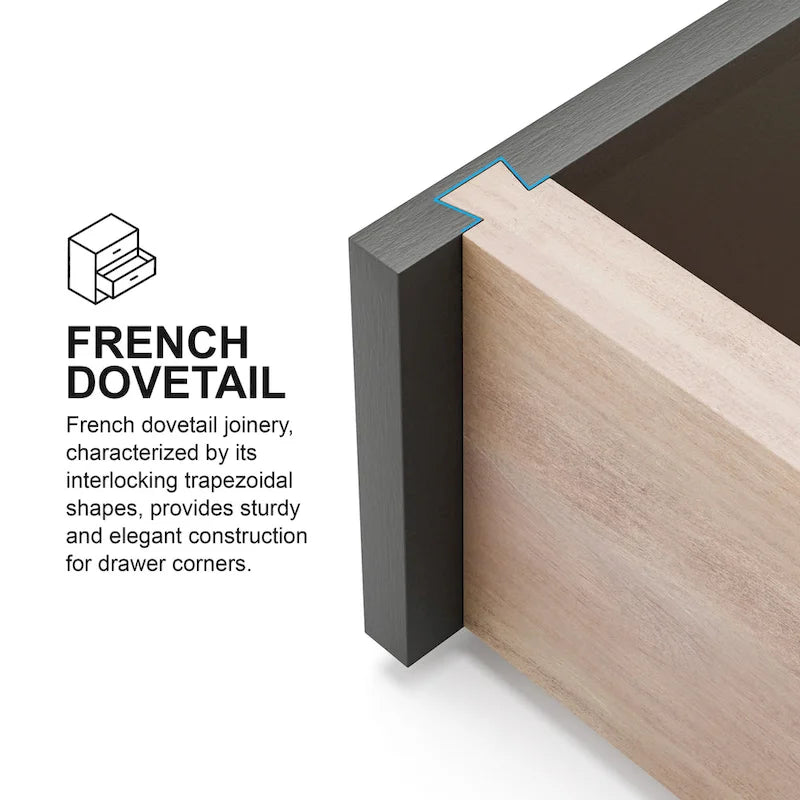 Furniture of America Seabliss Glam Solid Wood 3-Drawer Nightstand