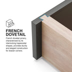 Furniture of America Seabliss Glam Solid Wood 3-Drawer Nightstand