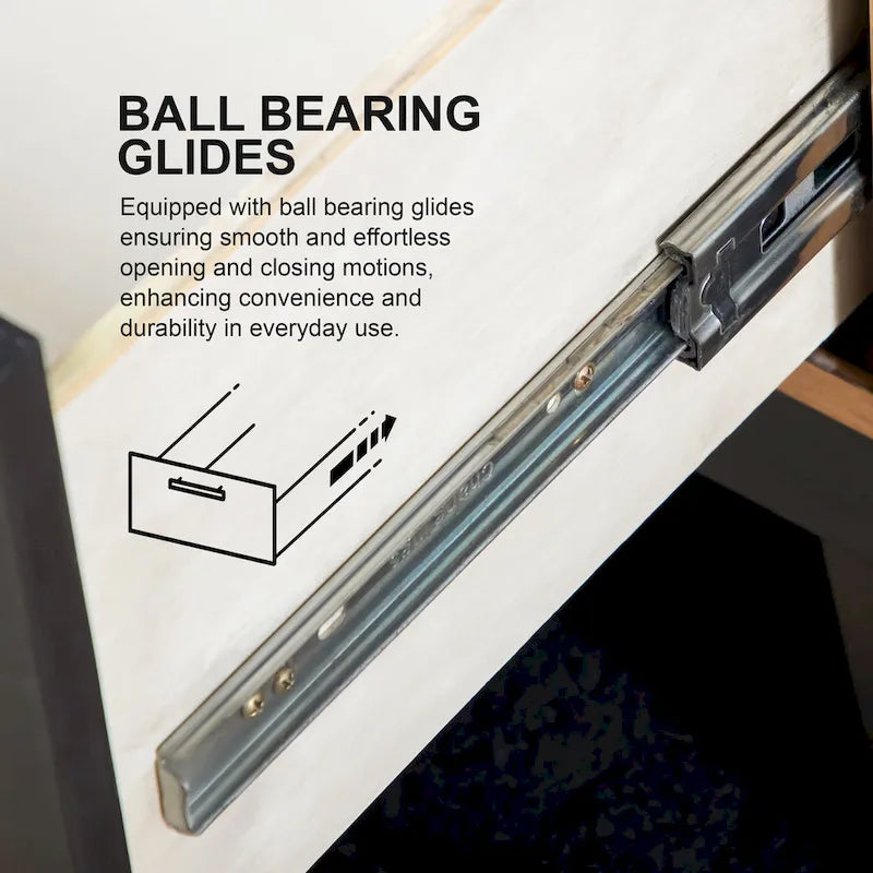 Furniture of America Seabliss Glam Solid Wood 3-Drawer Nightstand