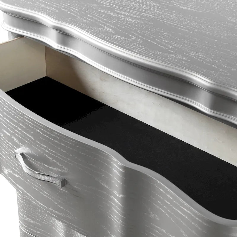 Furniture of America Seabliss Glam Solid Wood 3-Drawer Nightstand