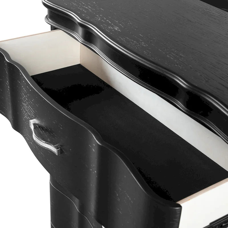 Furniture of America Seabliss Glam Solid Wood 3-Drawer Nightstand