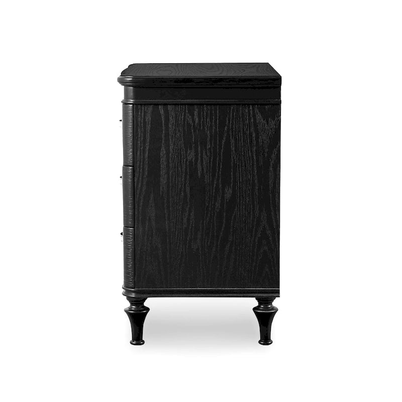 Furniture of America Seabliss Glam Solid Wood 3-Drawer Nightstand