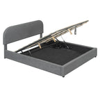Teddy Fleece Upholstered Platform Bed with Hydraulic Storage System