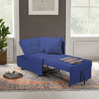 EROMMY Sleeper Sofa Chair Bed , Adjustable Backrest Pull Out Sofa Bed with Faux Linen Sofa Fabric